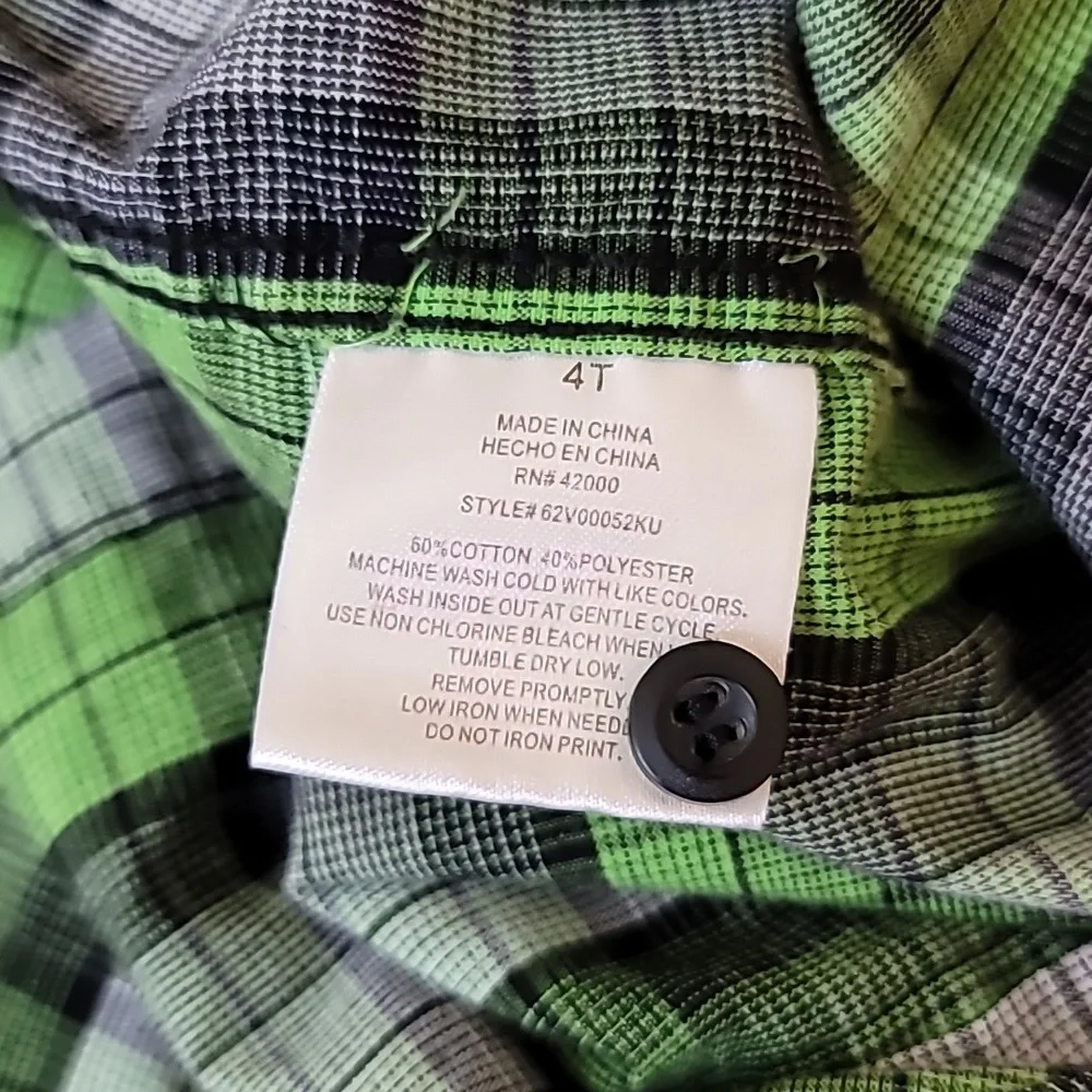 Short sleeve plaid button-down shirt - Picture 8 of 8